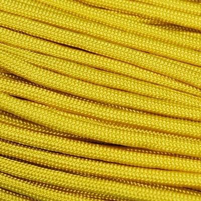 The Paracord Store | Type III 550 Paracord - 100 FT Hank, Yellow | Heavy Duty 7 Strand Tactical Paracord - USA Made Nylon Outdoor Parachute Cord for Camping, Fishing & More - Survival Cord