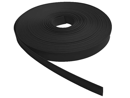 Kable Kontrol Heat Shrink Tubing - 1/2” Inch - 50' Ft Long, Black Polyolefin - 2:1 Industrial Shrink Tube & Cable Sleeve for Electrical Wire Insulation - Rated for 600 V