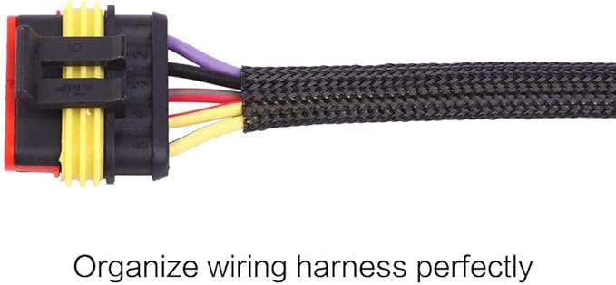 Keco 100ft – 1 inch PET Expandable Braided Cable Sleeve – Wire Sleeving for Audio Video and Other Home Device Cable Automotive Wire - Black