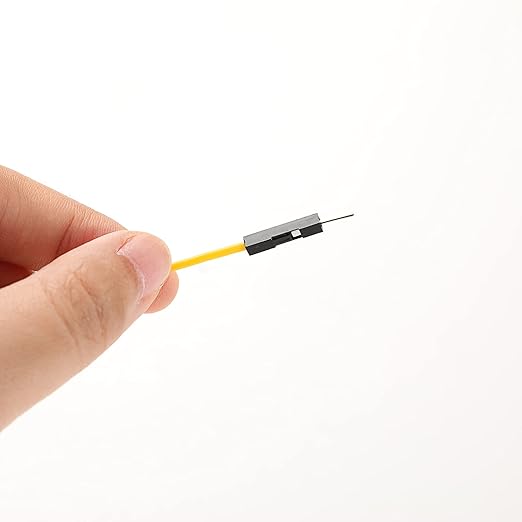 Sumnacon 10Pcs Test Hook to Male Jumper Wires - 26 AWG Binding Post to Solderless Breadboard Jumper Leads, Soft Silicone Flexible Test Leads for Electrical Testing