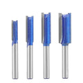 Professional Double Flute Straight Router Bits, 1/4 Shank Flush Trim Router Bit Set, Cutting Diameter Respectively 1/2”,1/4”, 3/8”,5/16” (Size 1)