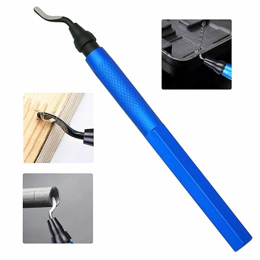 JOYFUL&HOPEFUL Deburring Tools Pack of 2, 6-1/2" Swivel Hand Deburring Tool with HSS Blade Removing Burr for Resin Aluminum Copper Metal Plastic Pipes