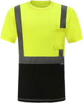 AYKRM Safety T Shirt Reflective High Visibility hi vis Long Sleeve T Shirt (XS-6XL)