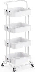 Pipishell 4 Tier Rolling Cart, Metal Utility Cart by Pipishell
