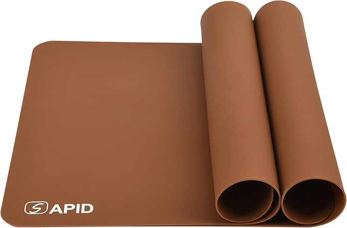 Sapid 2Pcs Thick Silicone Mat for Crafts, Nonstick Silicon Sheet for Epoxy Resin by SAPID