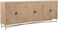 Chateau 6-Door Carved Solid Wood Sideboard in Beige by Taran+Designs