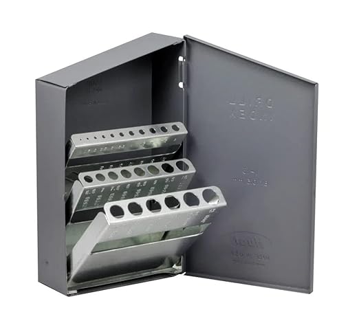 Drill America Drill Bit Index/Case, 1mm - 13mm by 0.5mm (25 Sizes), 11150, HUT4025