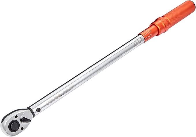 VEVOR 1/2-inch Drive Click Torque Wrench 25-250ft.lb/34-340n.m, Dual-Direction Adjustable Torque Wrench Set, Mechanical Dual Range Scales Torque Wrench Kit with Adapters Extension Rod