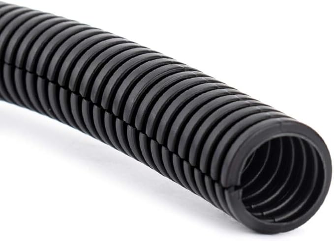 ZhiYo 20FT 3/4” Wire Loom Split Tubing Auto Wire Conduit Flexible Cover | High Temperature Heat Resistant -40F to 257F | Plastic Cover for Electrical Wires & Cables