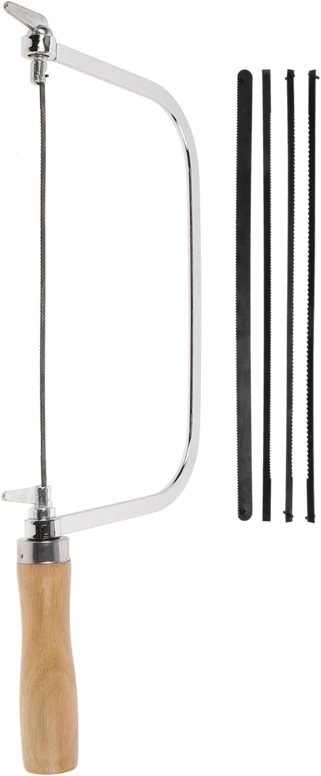 Coping Saw Coping Frame and 4 Replacement Blades Hand Carving Saw Hand Woodworking Tool