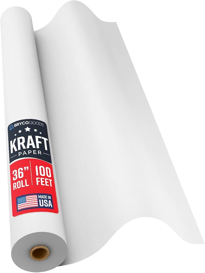 Bryco Goods White Kraft Paper Roll by BrycoGoods