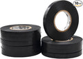 WOD ETC766 Professional Grade General Purpose Black Electrical Tape UL/CSA Listed core. Vinyl Rubber Adhesive Electrical Tape: 1/2 inch X 66 ft - Use at No More Than 600V & 176F (Pack of 10)
