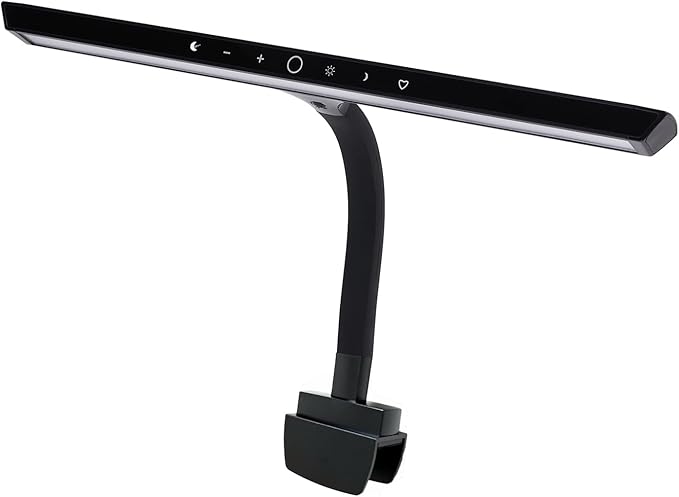 Piano Lights for Digital Piano and Grand Piano, Professional Led Clip lamp with Ambient Light, Memory Function,Piano Lamps for Sheet Music, Eye-Care 5 Levels Color Temperatures 5 Levels Dimming