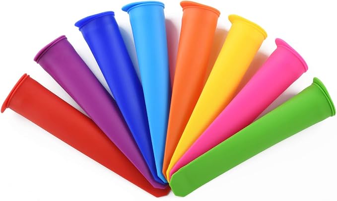 Silicone Ice Pop Molds, Popsicle Maker Molds, 8 Vibrant Colors - Image 2