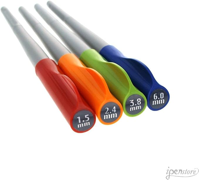 Pilot Parallel 4 Nib Calligraphy Pen Set, 3.8mm & 6.0mm Nibs, Includes 4 Black - Image 4