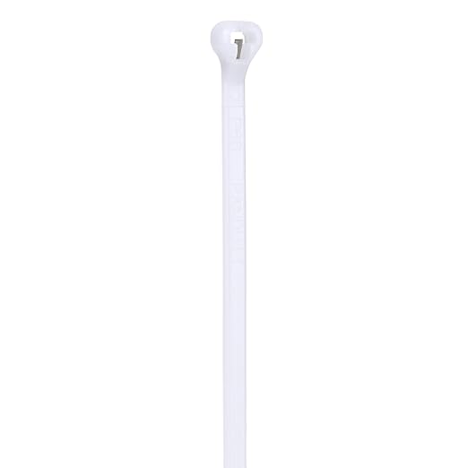Panduit BT2M-M Cable Tie, Metal Barb, Miniature, Nylon 6.6, 7.9-Inch Length, Natural (1,000-Pack)