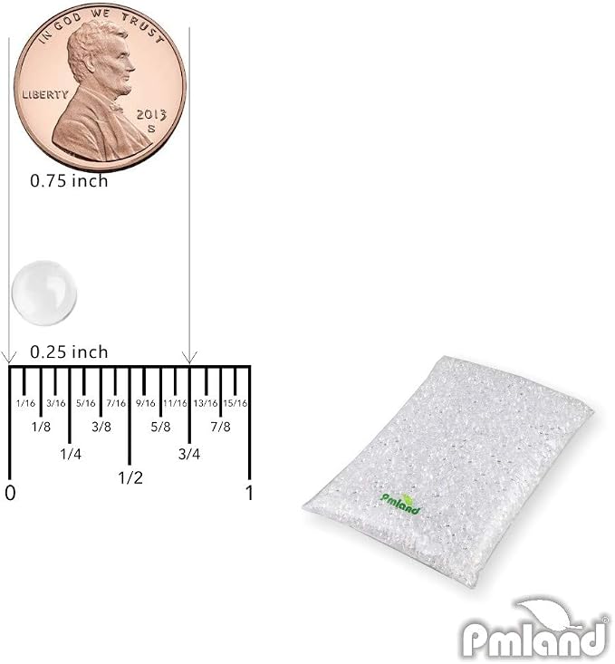 PMLAND Acrylic Mini Flat Marbles, Beads 3500+ Pcs 6 mm in Diameter - Image 4