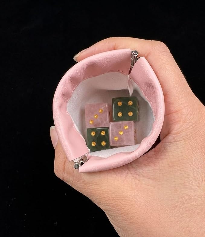2PCS Crystal D6 Dice, 16mm Natural Gemstone Mahjong Dice Set Stone Dice - Image 6
