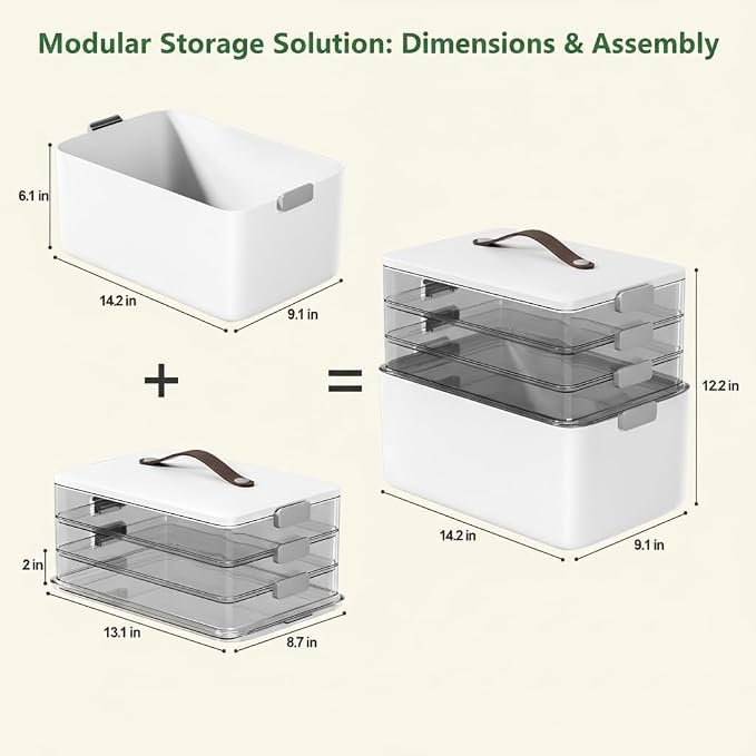 MOPALL Craft Medicine Cabinet Organizers Storage Box - Image 6