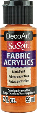 Deco Art SoSoft Fabric Acrylic Paint 2oz-Cadmium Orange Hue by DecoArtAcrylicPaintCraftSupplies