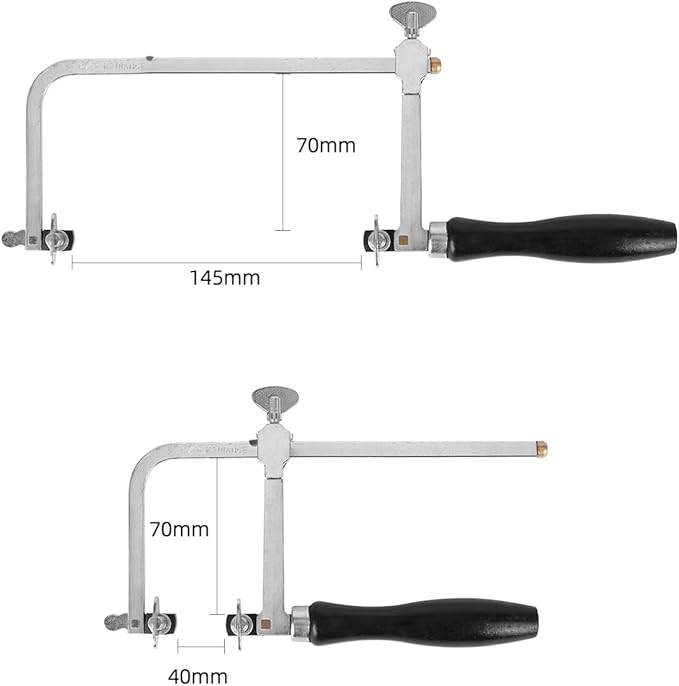 3 in 1 Jewelry Making Kit Jeweler's Saw Frame Adjustable with 144 Blades, Bench Pin Clamp Set V-Slot Workbench Wooden Jewelry Clamp Tool