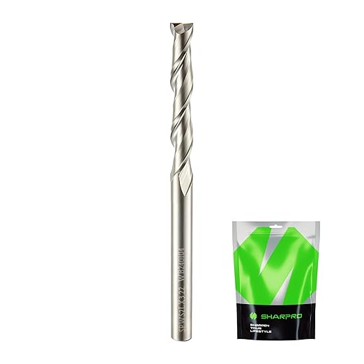 Upcut Spiral Router Bit 1/8 Inch Shank 1/8 Inch Cutting Dia. Upcut CNC Router Bit Solid Carbide, Ideal for Wood Cutting, Slot Mortise, Engraving