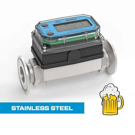 G2 Series, Turbine, High-Temperature Brew Meter, 3/4 Inch Pipe Size, 1 Inch Tri-Clamp Fitting G2S07TH9GMX