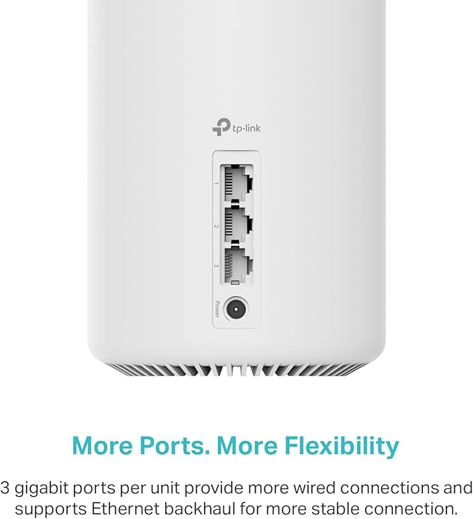 TP-Link Deco XE75 AXE5400 Tri-Band WiFi 6E Mesh System - Wi-Fi up to 7200 Sq.Ft, Engadget Rated Best Mesh for Most People, Replaces WiFi Router and Extender, AI-Driven Mesh New 6GHz Band, 3-Pack