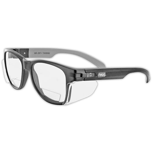 MAGID Y50 Safety Glasses for Construction | Black Frame — 2 Pairs by MagidGloveSafety