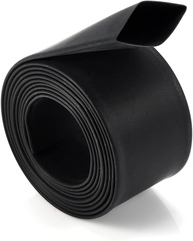 Chanzon 2:1 Ratio 5/8" (16mm) Heat Shrink Tubing 3.3Ft Roll (1M Total Length) Black Polyolefin Sleeving Wrap Shrinking 2 to 1 1pcs