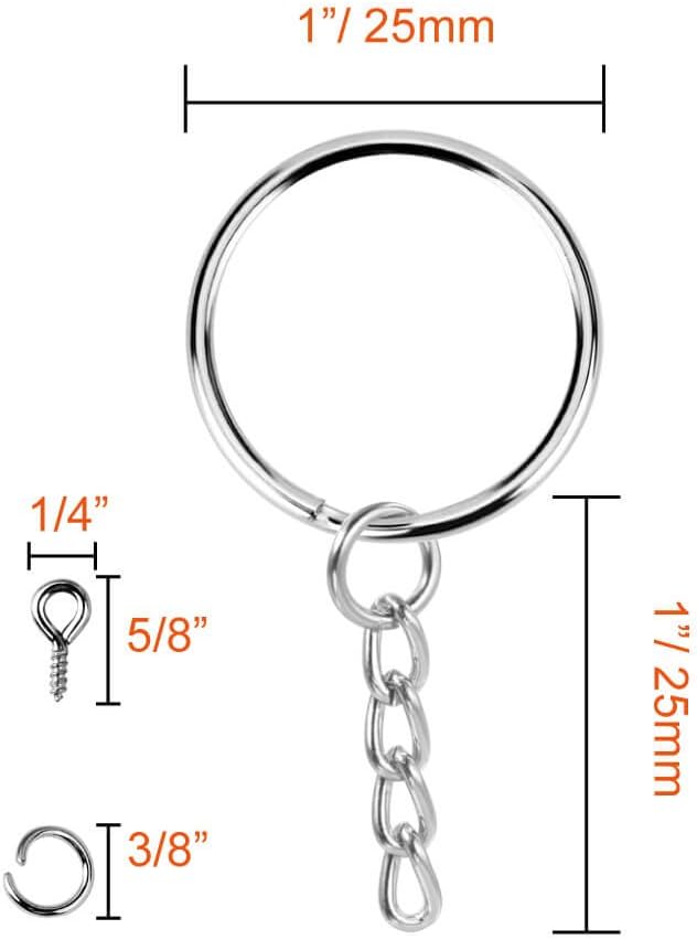 Paxcoo 100Pcs Keychain Rings - Image 3