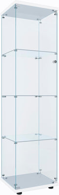 FLYMUHJIA Curio Cabinet Glass Display Case by FLYMUHJIA