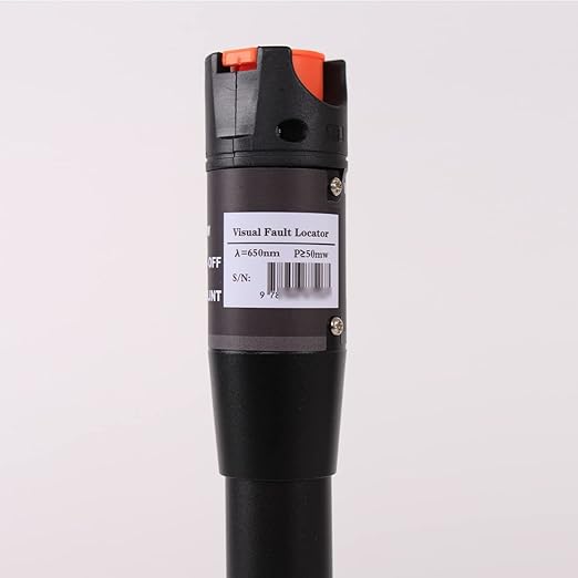 2PCS Visual Fault Locator 50KM Range, VFL Tester Kit - Includes Single Mode 9/125um FC Male to LC Female Adapter and Red Light Pen for Fiber Optic Cable Network Testing