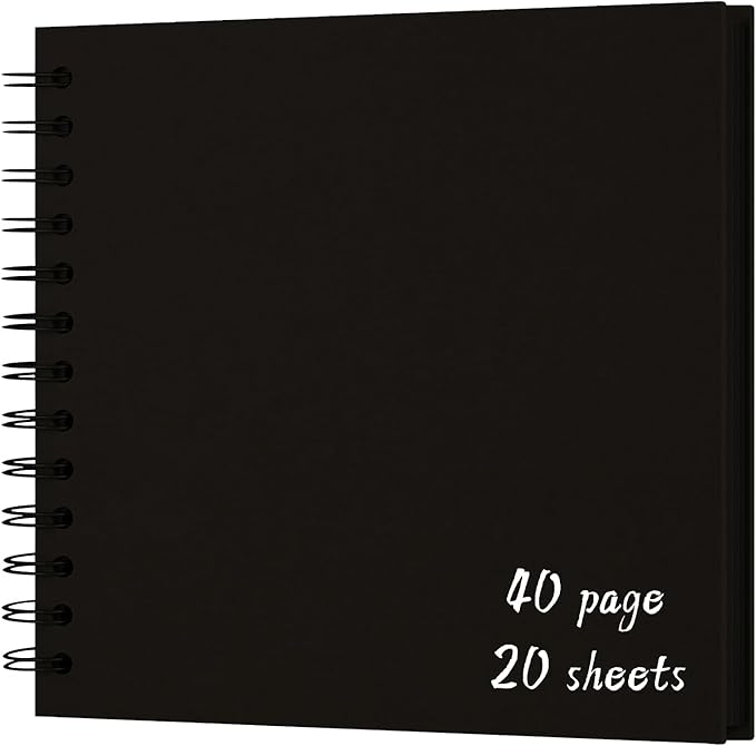 DIY Scrapbook Album 7x7 Inch, Hardcover Kraft Paper Scrap Book Photo Album by Sprsthai