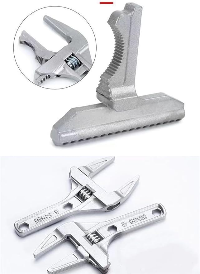 Adjustable Wrench Large Opening Short Handle Wide Jaw Mini Monkey Spanner Plumbing Pipeline Bathroom Tools