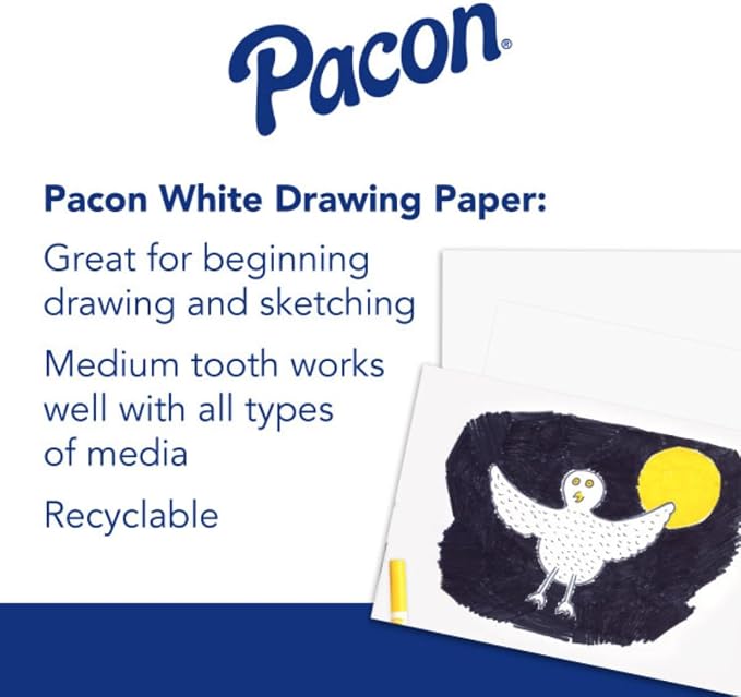 Pacon Drawing Paper, Supreme Weight, 500 Sheets/Pack, Case of 3 Packs, 1500 - Image 3