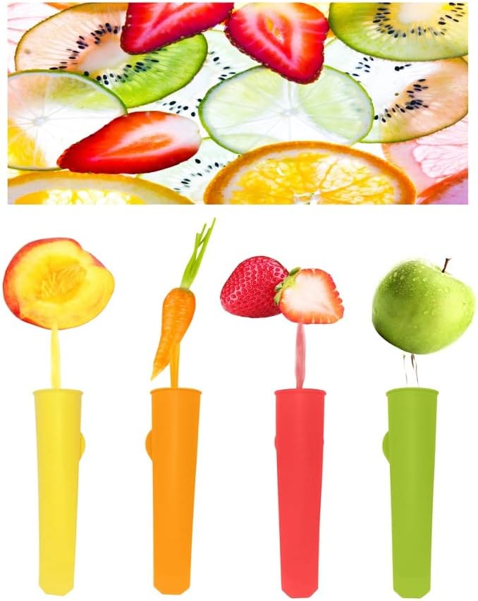 Ecoberi Popsicle Molds with Attached Lids, 8 Piece | Reusable Ice Pop Maker - Image 3