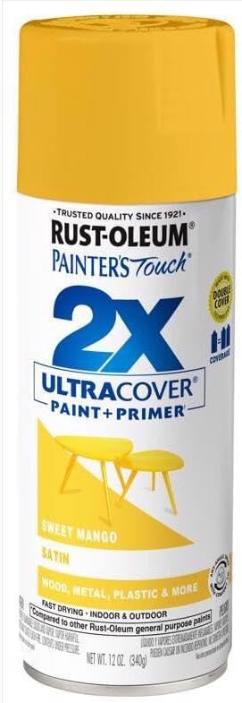 Rust-Oleum Painter's Touch 2X Ultra Cover Spray Paint, Sweet Mango | Indoor and - Image 4