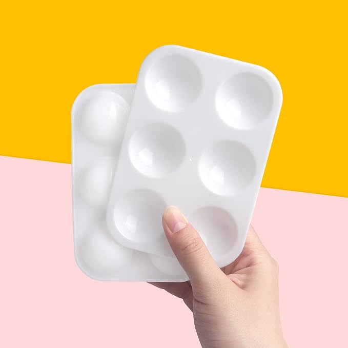 Tamaki 16 PCS Plastic Paint Tray Palettes, DIY Craft and Art Painting - Image 4