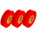 GTSE Red Electrical Tape, 3-Pack – Waterproof, Industrial Grade Vinyl, 3/4 in x 66ft– Strong Self-Adhesive PVC Electric Tape for Wire Insulation, 7 Mil, 600V – UL/CSA Listed