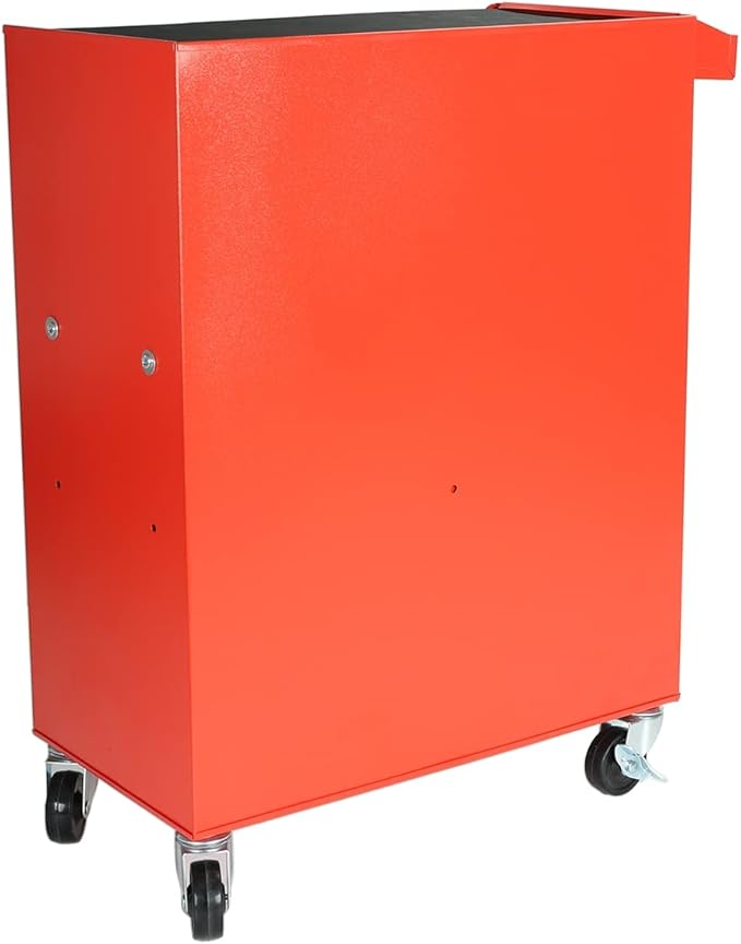 5-Drawer 2 in 1 Rolling Tool Chest, Tool Storage Cabinet w/Drawers, Wheels, Detachable Top, Mechanic Tool Organizer Box for Garage, Workshop, Warehouse Red & Black Durable Lockable
