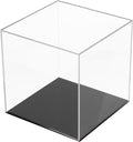 Acrylic Box with Black Base, Simple Self-Assembly Clear Trophy Display Case by KCGANI