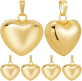 Beebeecraft 1 Box 10Pcs Puffed Heart Charm 18K Gold Plated Smooth Small Love by Beebeecraft