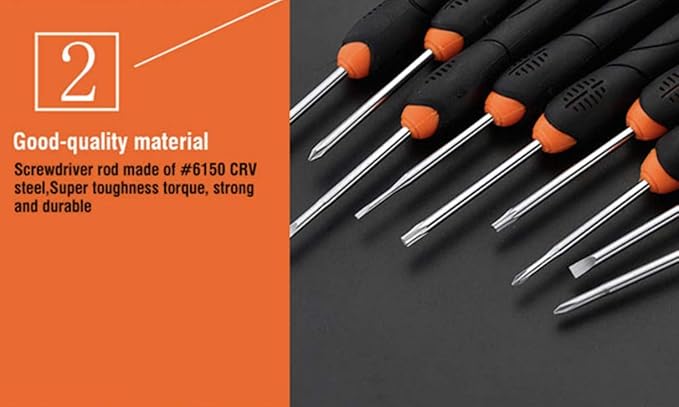 Edward Tools Precision Screwdriver Set with Storage Case - 9 Screwdrivers including Flat, Phillips and Torx - Small Screwdriver Set for Electronics, Eyeglass, Computer, Laptop, Jeweler - Cr-V Steel