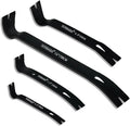 4-Pack Pry Bar Set 5-1/2"/7-1/2"/9-1/2"/15" Mini Nail Puller Crowbar,Utility Heavy Duty Claw Bar,High-Carbon Steel Crow Bar Tool for Woodworking,Prying,Lifting,Pulling