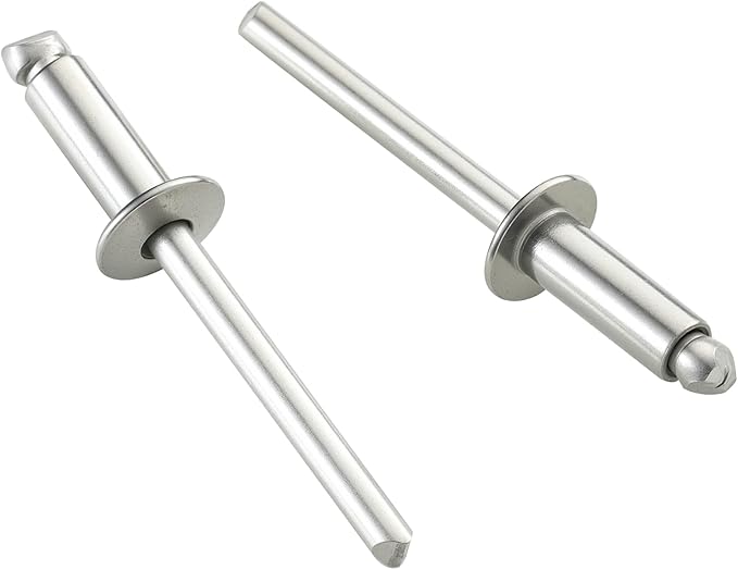 70pcs 1/4" x5/8" Aluminum Blind Rivets, 6.3 x 16mm Pop Rivets,Rivets for Metal,Silver