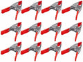 Wideskall® 6" inch Mini Metal Spring Clamps w/Red Rubber Tips Clips (Pack of 12)