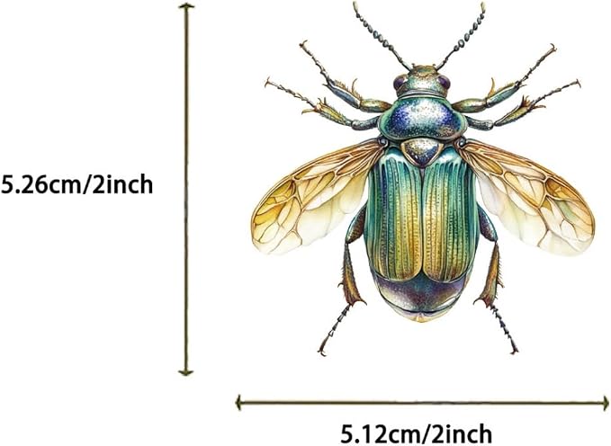 50Pcs Clear PET Insect Aesthetic Stickers - Image 9