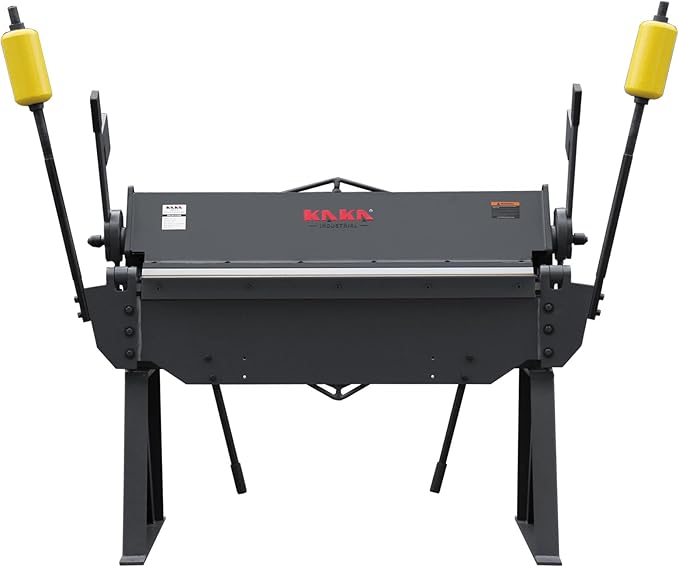 KAKA INDUSTRIAL Sheet Metal Brake 48-Inch, 12-Gauge Mild Steel Capacity Box and Pan Brake, Heavy-Duty Metal Brake Bender, 0-135 Degree Adjustable Floor Siding Brake W-4812T