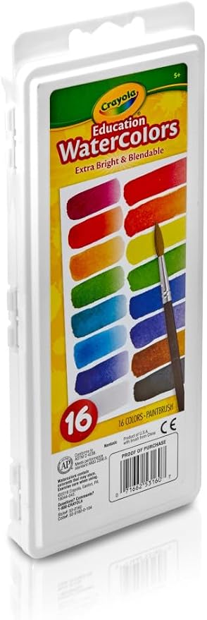 Crayola Watercolor Paint Set, School Supplies Essentials, Washable Paint - Image 4